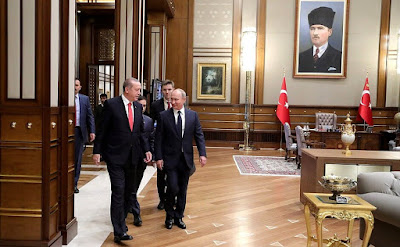 Vladimir Putin with President of Turkey Recep Tayyip Erdogan. Vladimir Putin with President of Turkey Recep Tayyip Erdogan.