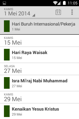 Agenda hari libur nasional Agenda hari libur nasional