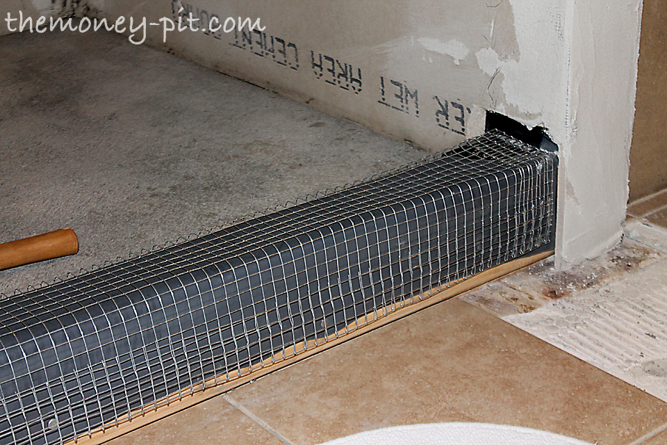 Master Bathroom Days 11 13 Shower Curb Waterproofing And Floor