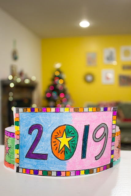 Printable 2019 New Years Crown- Kids craft
