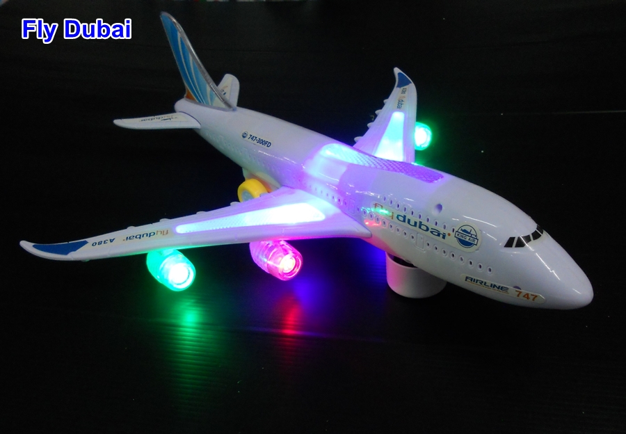 BongBongIdea: TOY AEROPLANE AIRBUS A380 BUMP AND GO WITH LIGHT AND SOUND