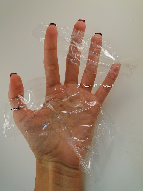 Plastic Wrap Nails Tutorial