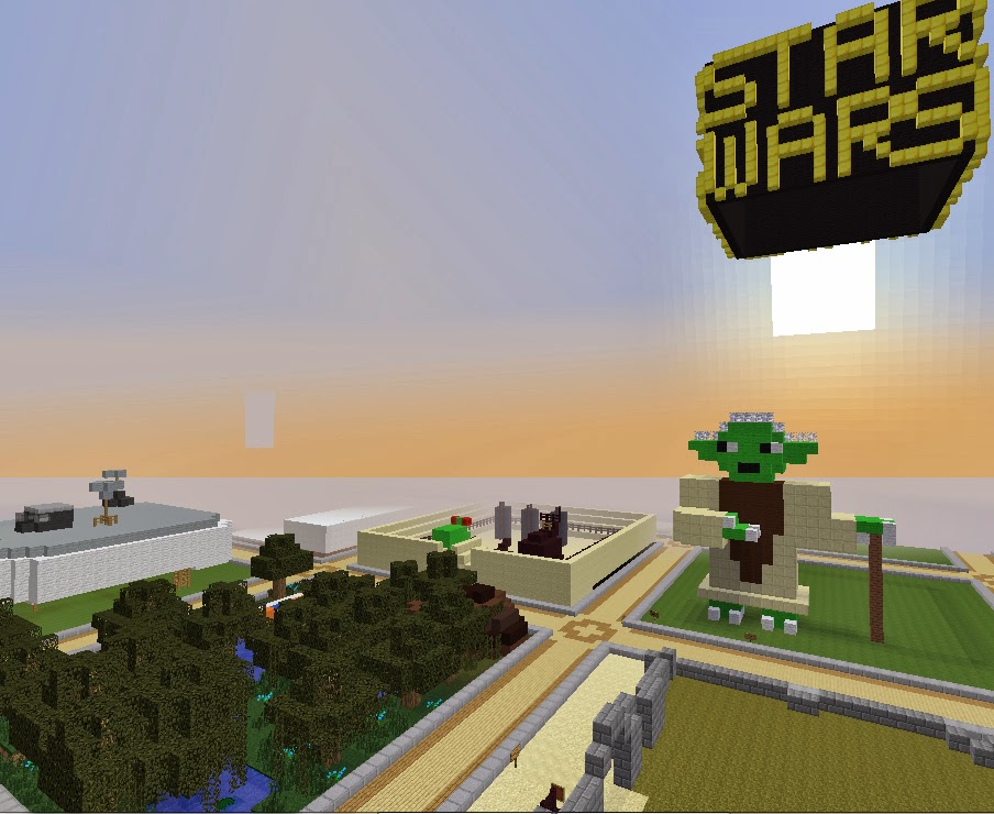 Star Wars: Yoda and Yoda's Swamp  on the Skrafty Minecraft Server by TrulyBratiful and CodyRocketLaunch