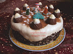 Kókuszos Mont Blanc torta, csokoládé pudingos, karácsonyi sütemény recept.