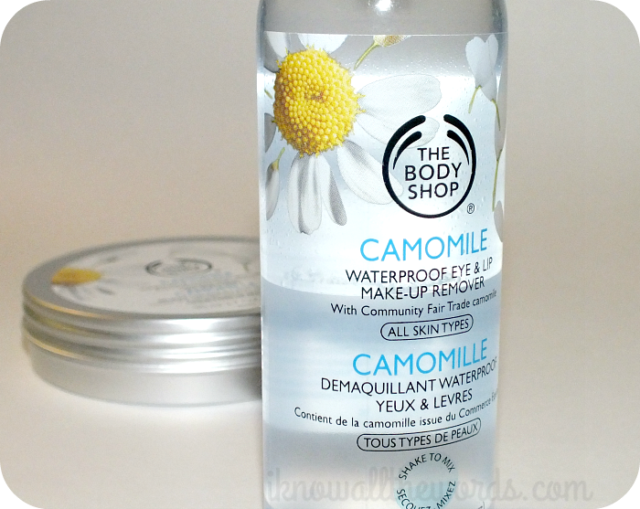 the body shop camomile waterproof eye & lip makeup remover and