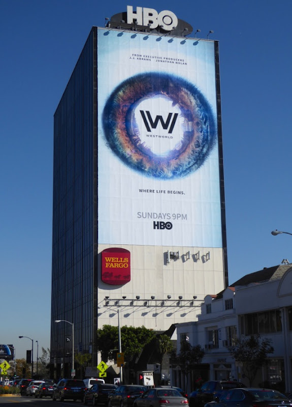 Giant Westworld season 1 billboard Sunset Strip Giant Westworld season 1 billboard Sunset Strip
