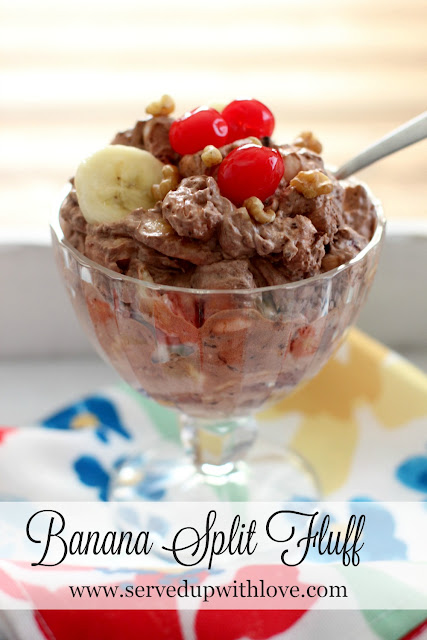 Banana Split Fluff recipe from Served Up With Love