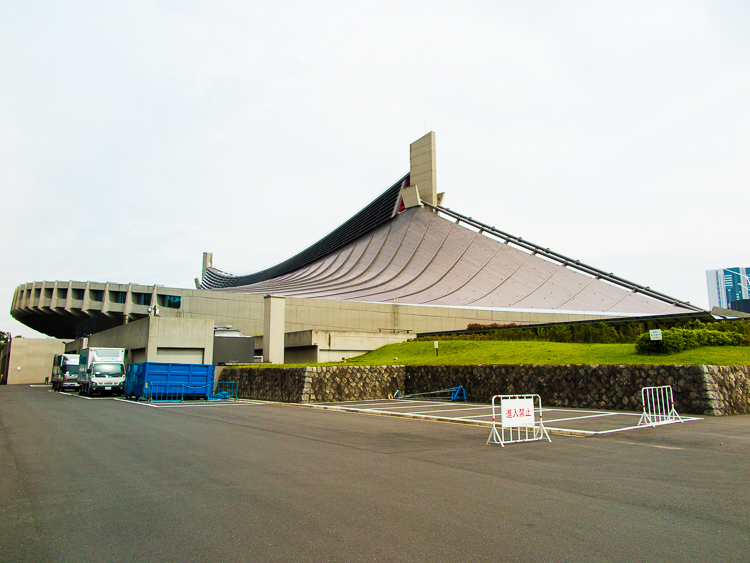 Yoyogi National Stadium Gymnasium No.1 viewed from the north, Tokyo, Japan.