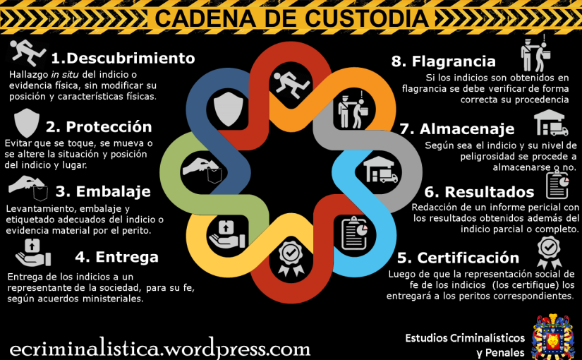 Pasos para la cadena de custodia