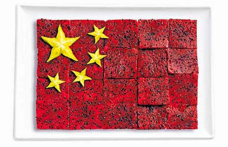18 National Flags Made From Food - China