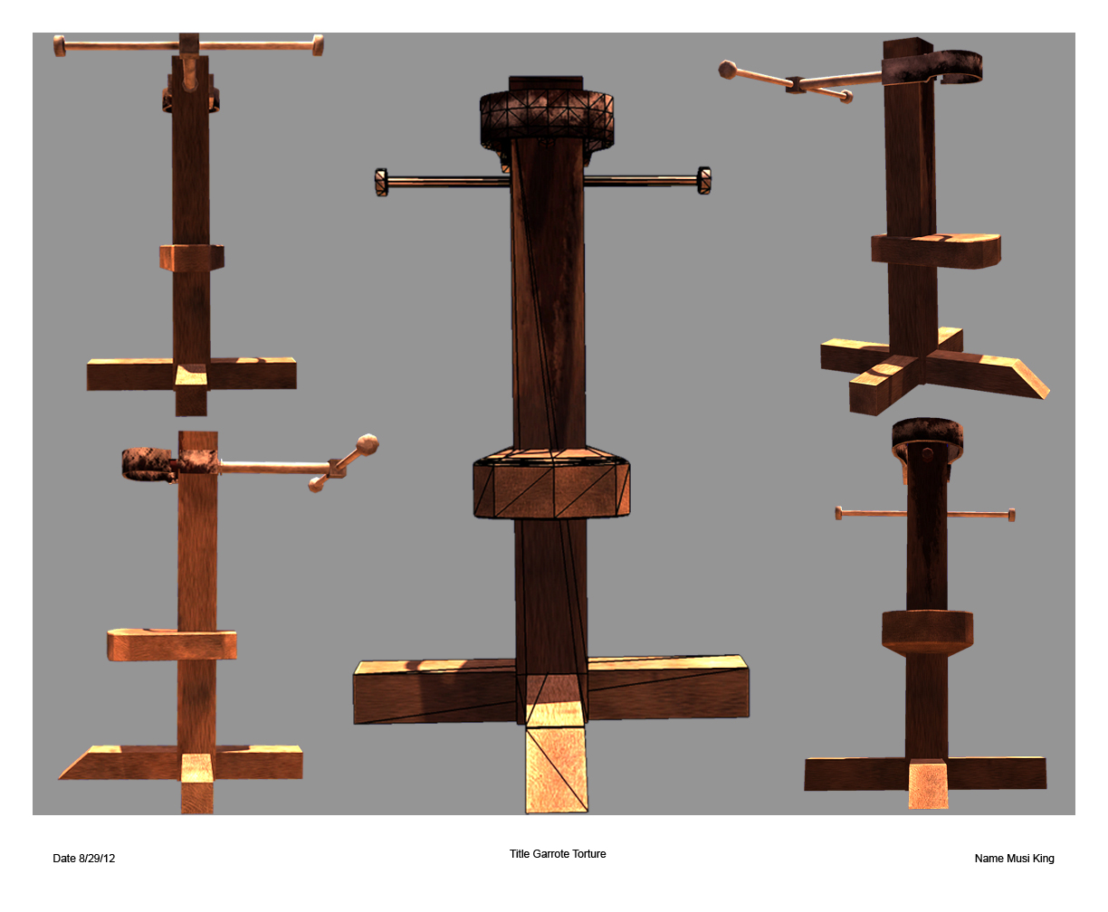 3D Artist Page Garrote Torture Model Textured