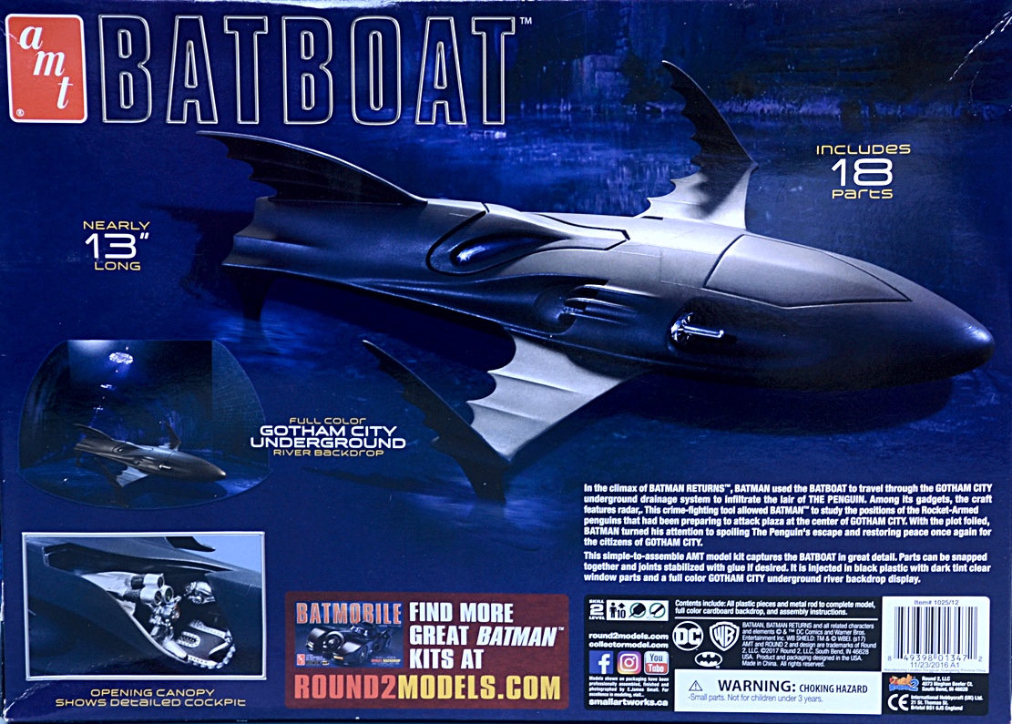 Scale Model News Batboat In Black 1 25 Scale From Amt