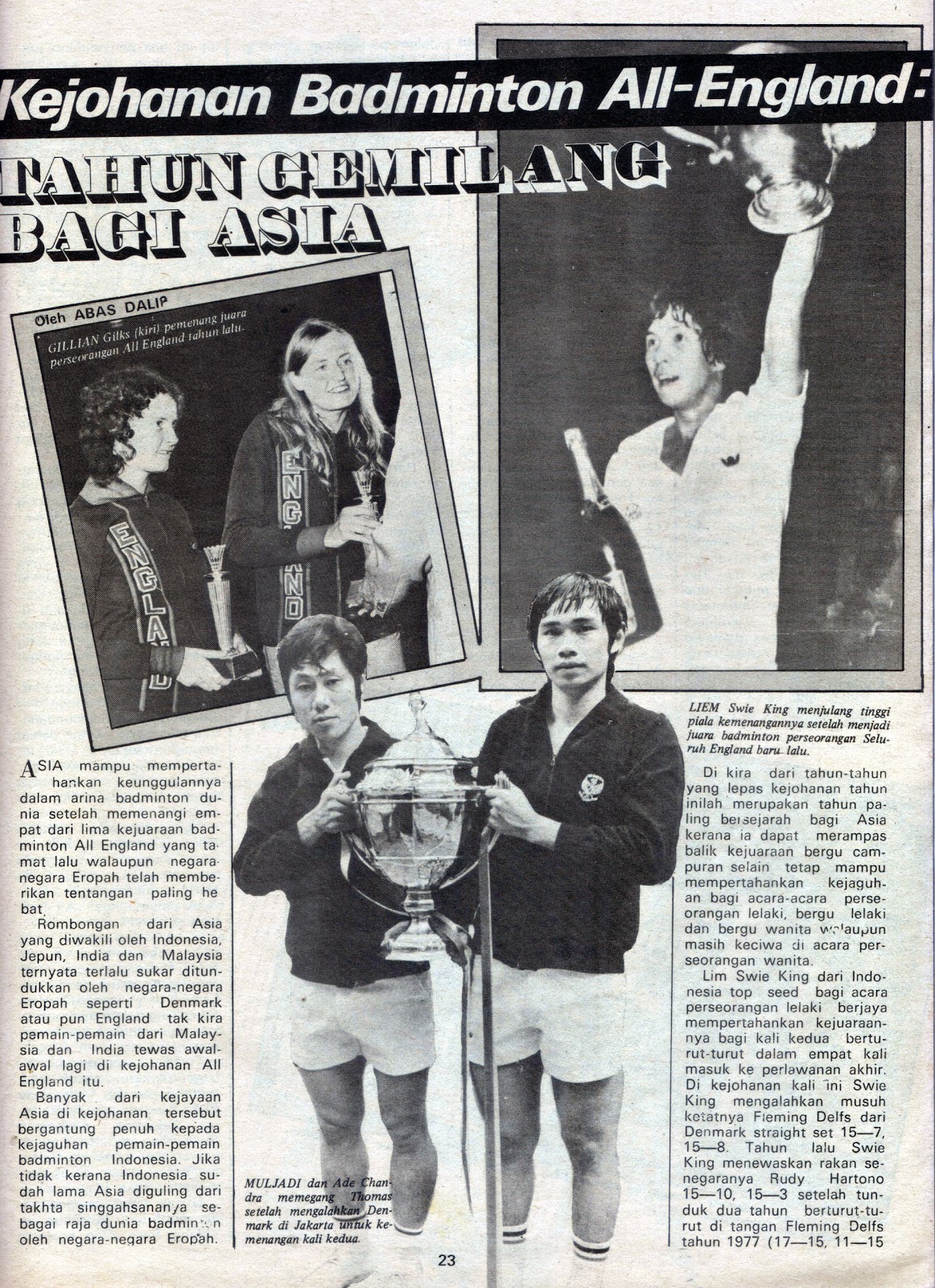 MynahBirds Badminton Archives Blog 1979 All England Badminton Report
