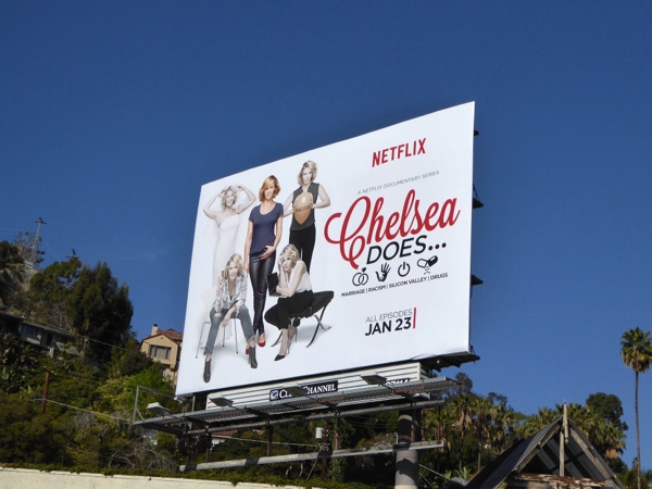 Chelsea Does series premiere billboard Chelsea Does series premiere billboard