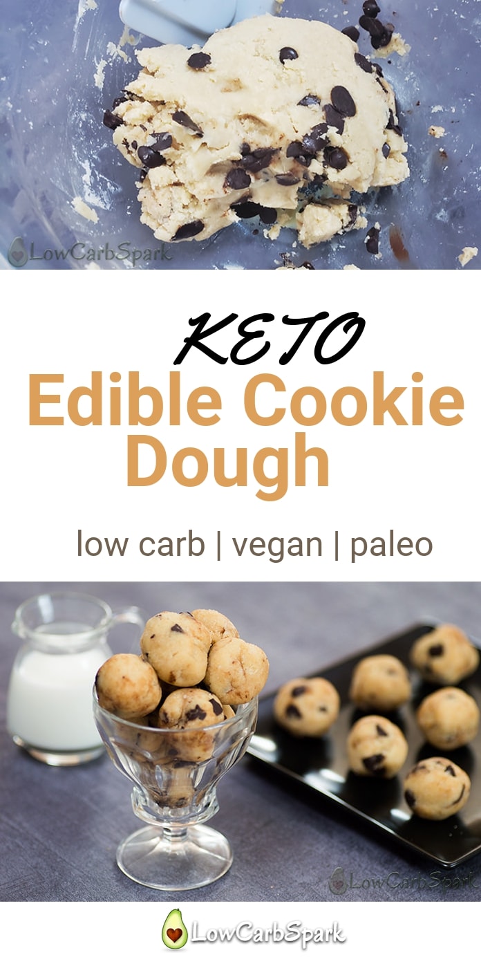 Keto Cookie Dough Recipe Sugarfree, paleo, vegan, low carb treat Food Recipes