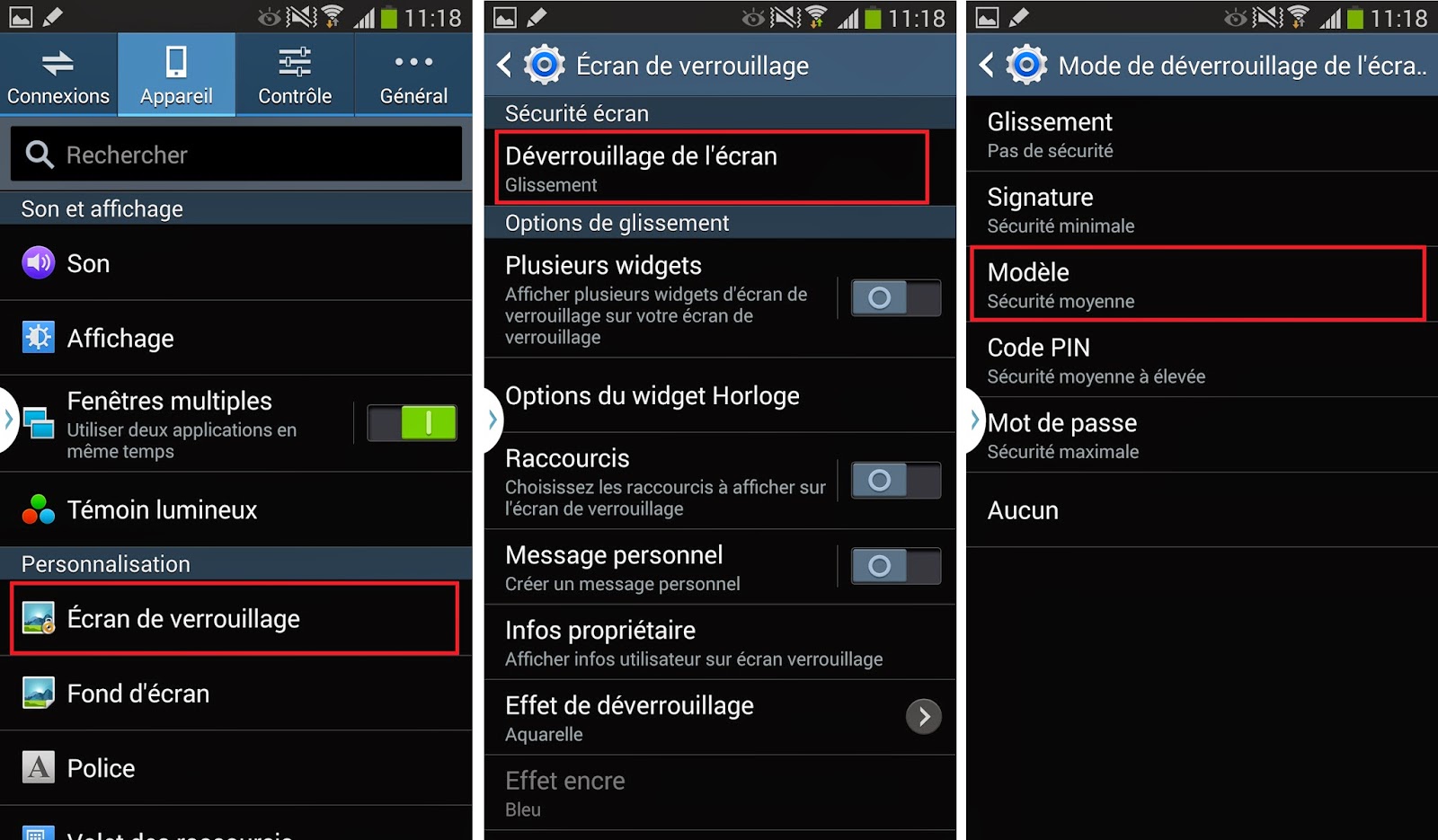 Activer Le Son Sur Tablette Samsung Samsung Galaxy Note 3 : activer le verrouillage par modèle - Fighty