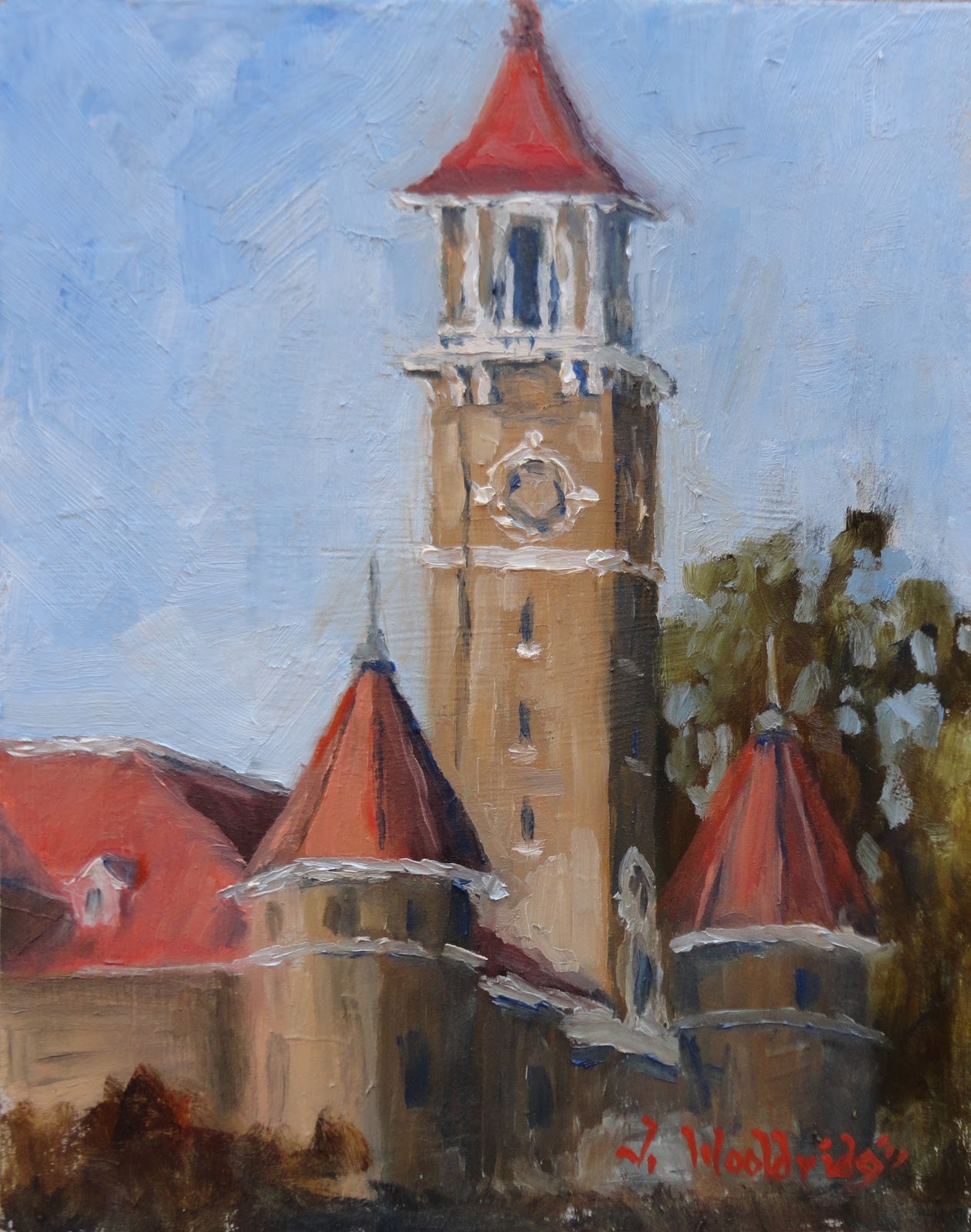 Painting Arkansas Monroe County Courthouse, Clarendon, AR