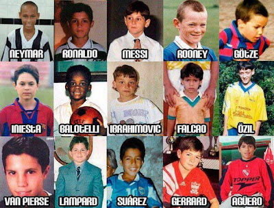 Fußballer als sie noch Kinder waren