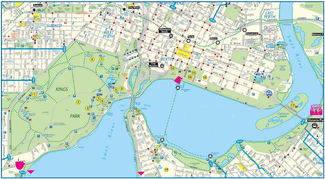 Mapa de Perth - Austrália