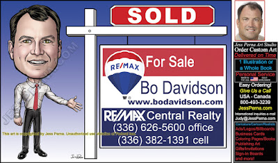 RE/MAX For Sale Yard Signs Cartoon Artist