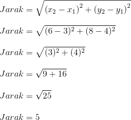 Mencari Jarak Dua Titik Koordinat Terbaru