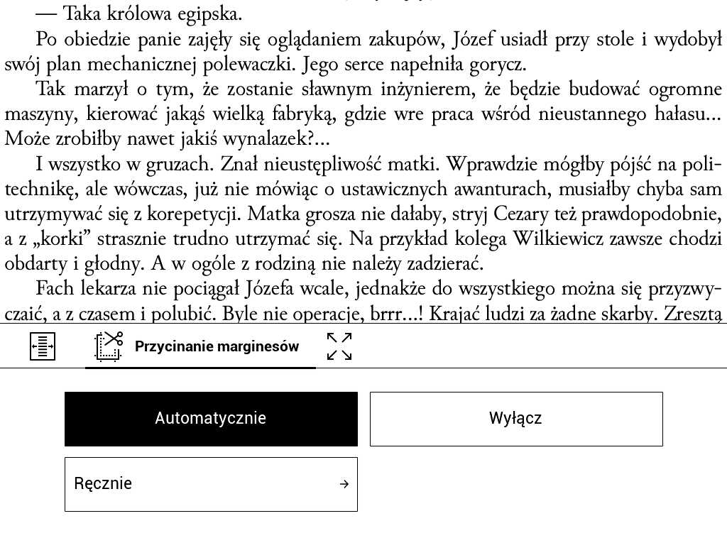 PocketBook Aqua 2 – plik PDF po automatycznym przycięciu marginesów
