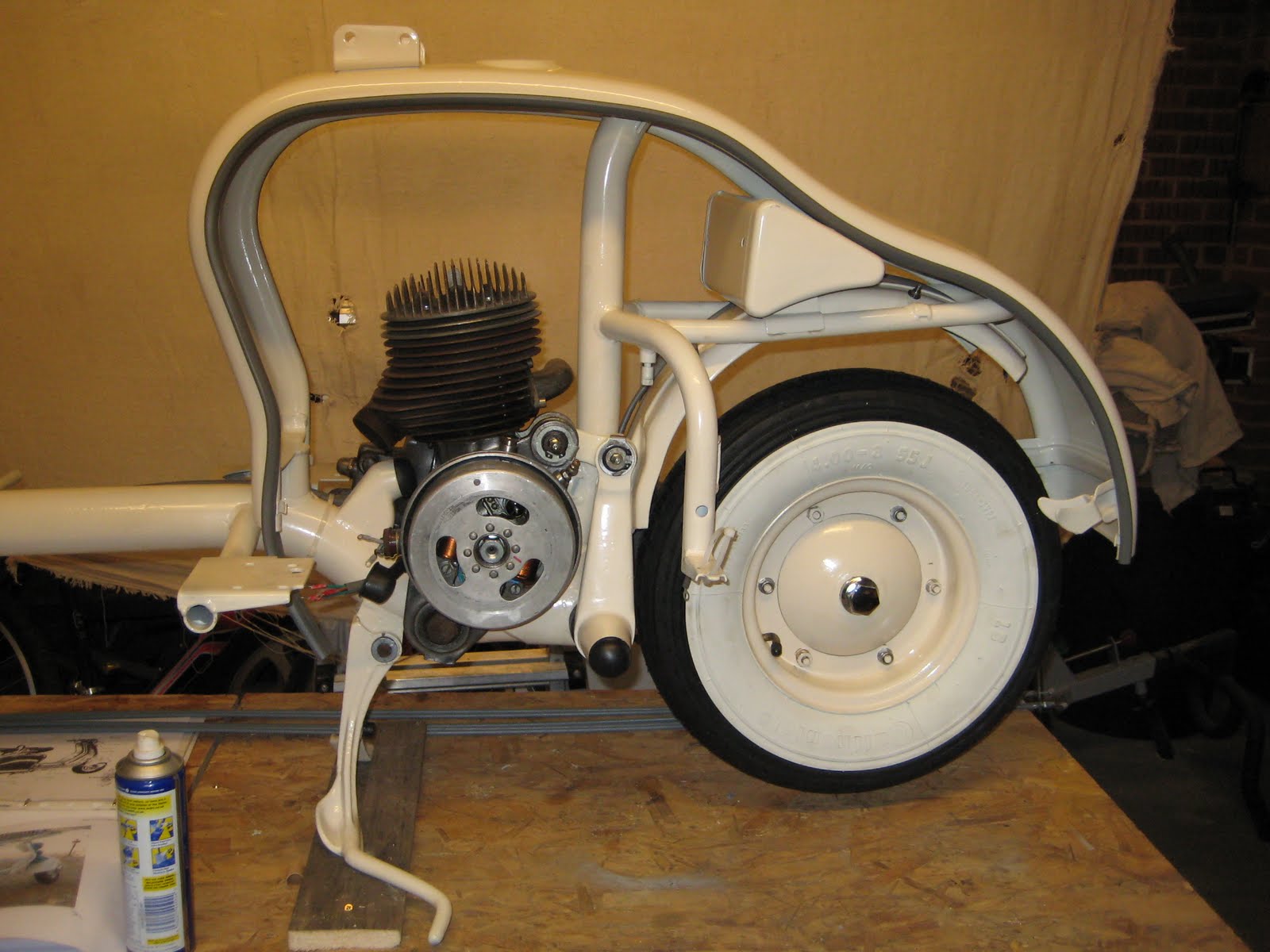 Lambretta LD restoration: Lambretta LD Torsion bar fitting.