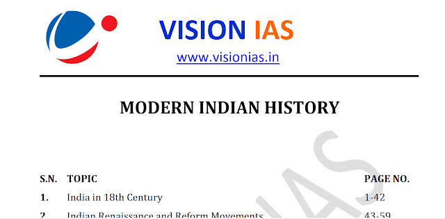 Vision IAS Modern History Notes