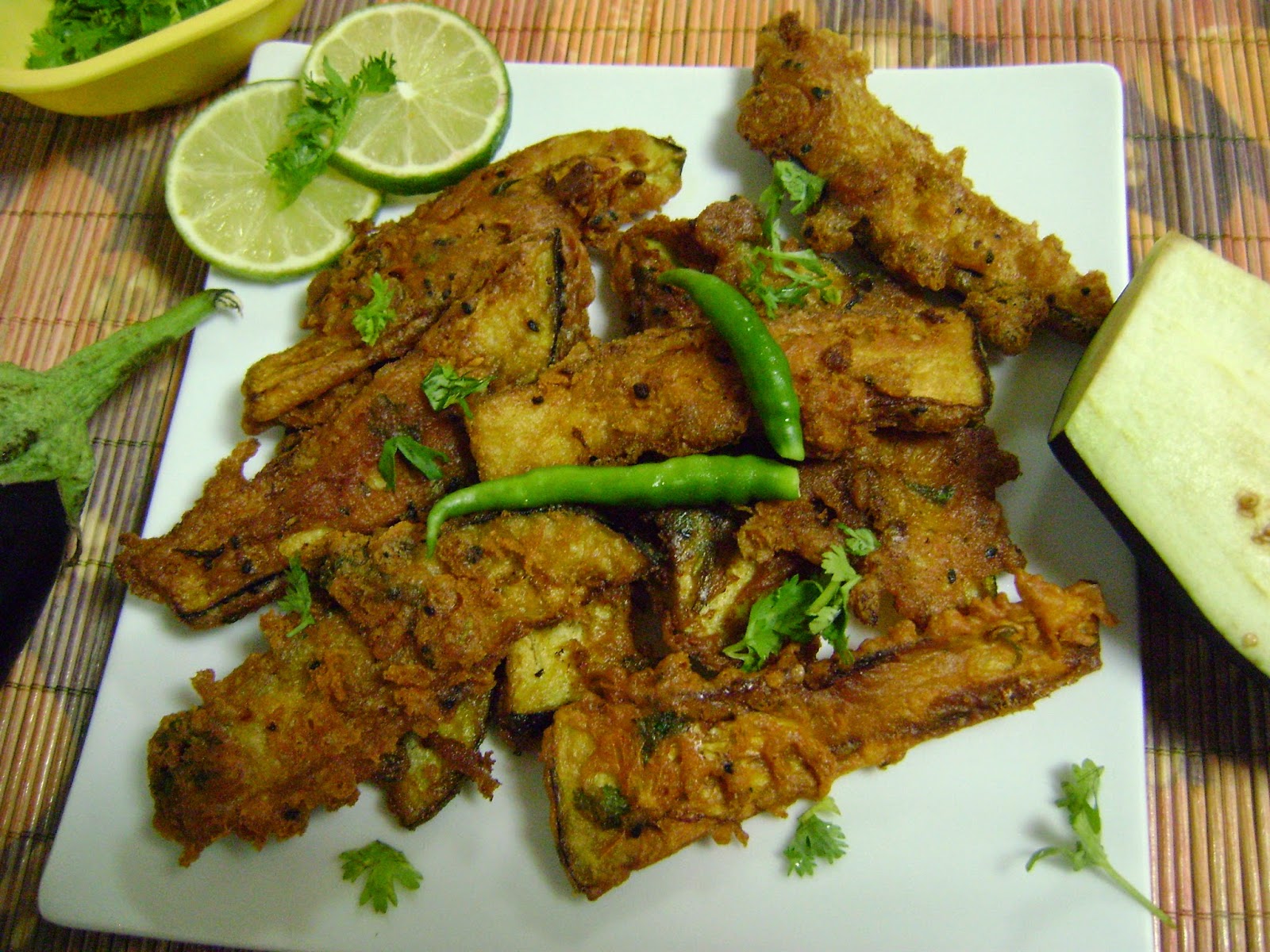 Bethica's Kitchen Flavours Beguni (Batter Fried Eggplants Bengali Style)