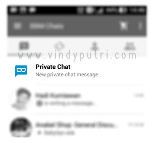 Private Chat pada List Conversation Chat BBM v2.9.0.44
