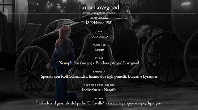 Scheda di Luna Lovegood