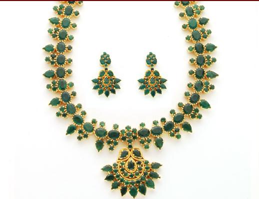 emerald necklace designs | SUDHAKAR GOLD WORKS