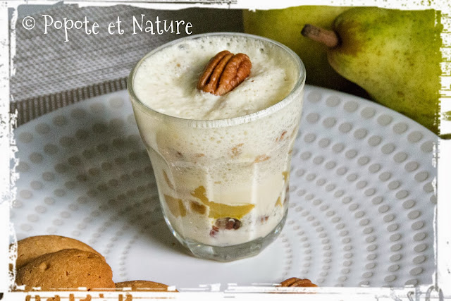 © Popote et Nature - Tiramisu aux poires caramélisées et aux noix de pécan
