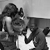 Tonto Dikeh's former boyfriend, Malivelihood engages his girlfriend at hearthrow airport in UK