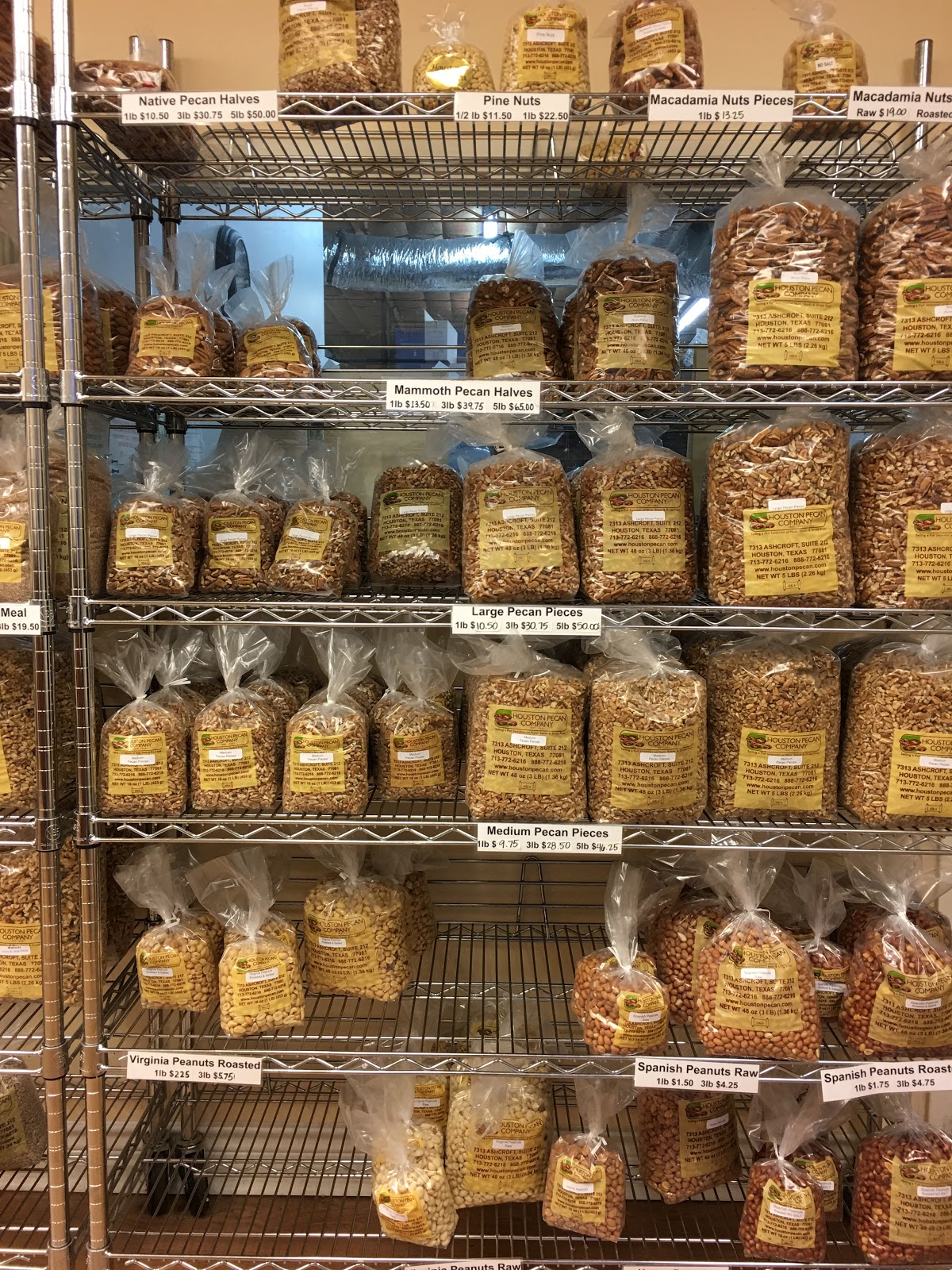 Houston Food Explorers Pecans Houston Pecan Company of Houston