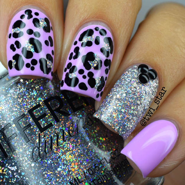 Color Club Diggin' The Dancing Queen Different Dimension swatch leopard nail art