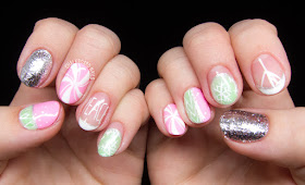 Marshmallow Winter nails by @chalkboardnails