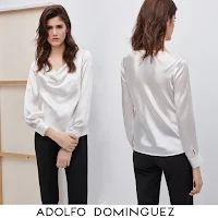 Queen Letizia Style ADOLFO DOMİNGUEZ SILK BLOUSE