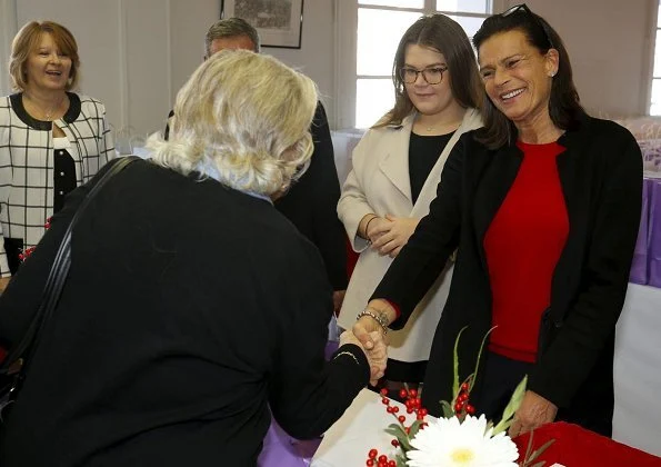 Princess Stéphanie of Monaco and Camille Gottlieb presented gifts to elderly before Monaco National Day