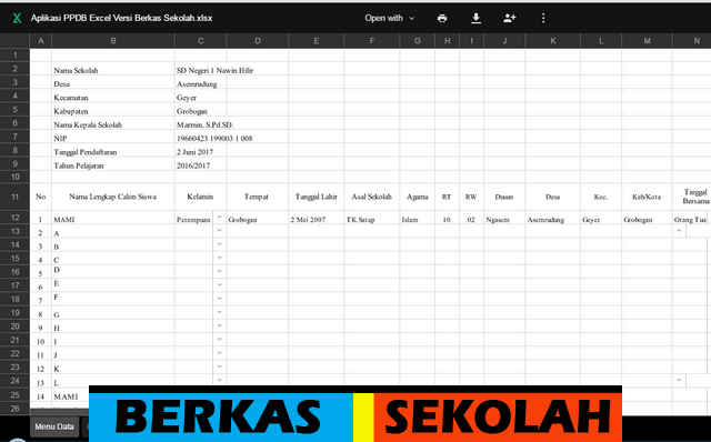 Aplikasi PPDB Excel Versi Berkas Sekolah Terbaru Aplikasi PPDB Excel Versi Berkas Sekolah Terbaru Lengkap