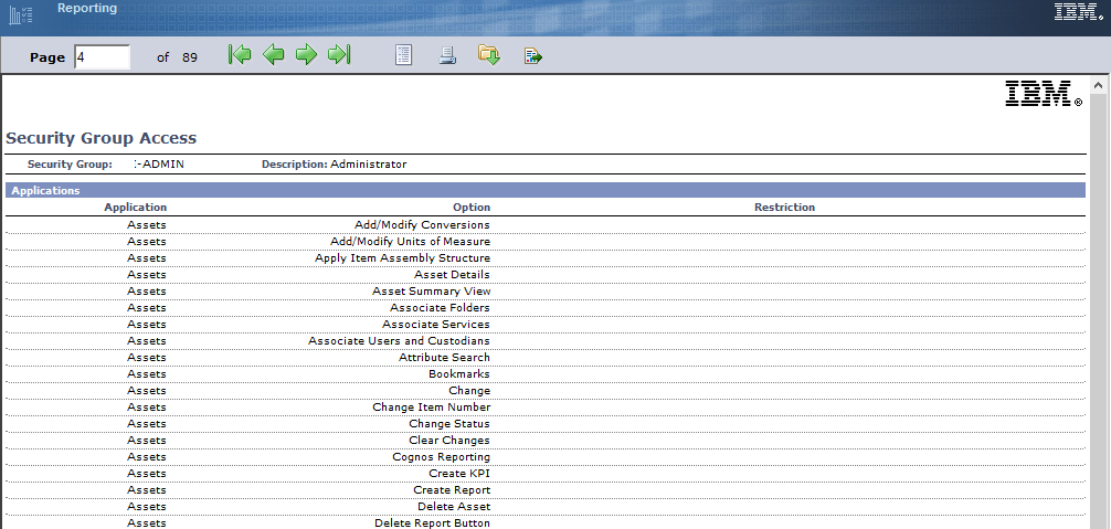 security groups and application authorizations ibm maximo ibm maximo
