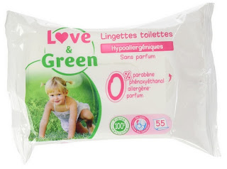 Lingettes toilettes Love and Green