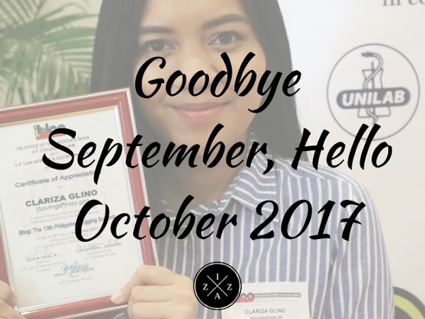 Goodbye September, Hello October 2017