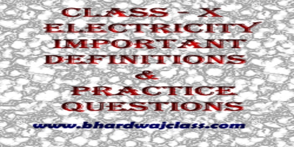 Class 10 science Electricity Important Questions Class 10 science Electricity Important Questions