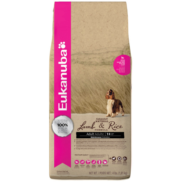 Woof Woof Dog Food Supplier EUKANUBA ADULT NATURAL LAMB & RICE