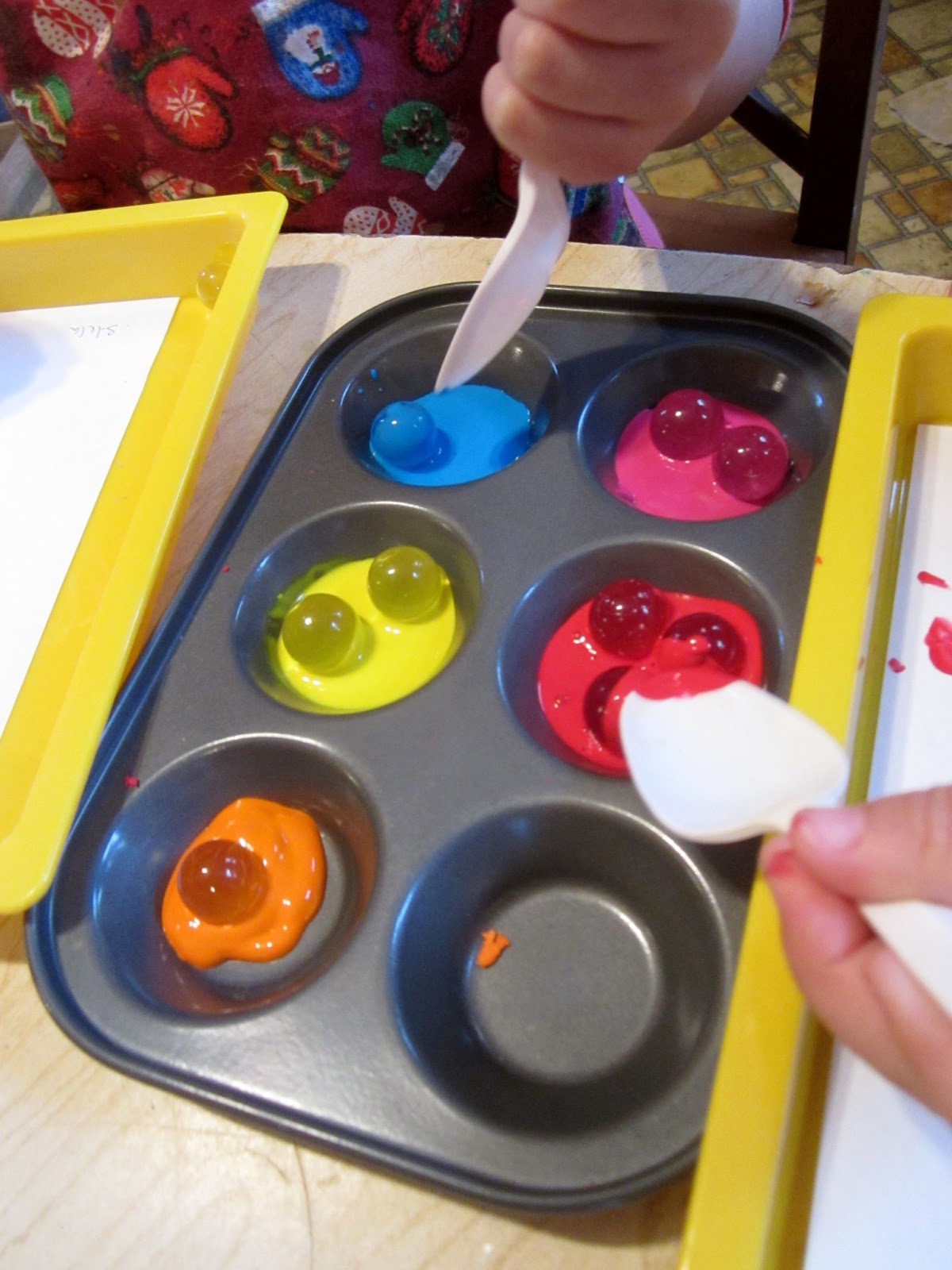 art and soul preschool Marble Painting