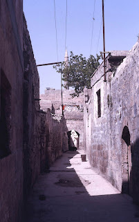 walls and doors in the traditional streets of urfa