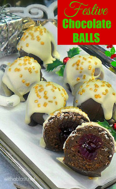 Easy, no bake, delicious Festive Chocolate Balls