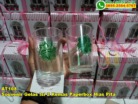 Toko Souvenir Gelas Isi 2 Kemas Paperbox Hias Pita Toko Souvenir Gelas Isi 2 Kemas Paperbox Hias Pita