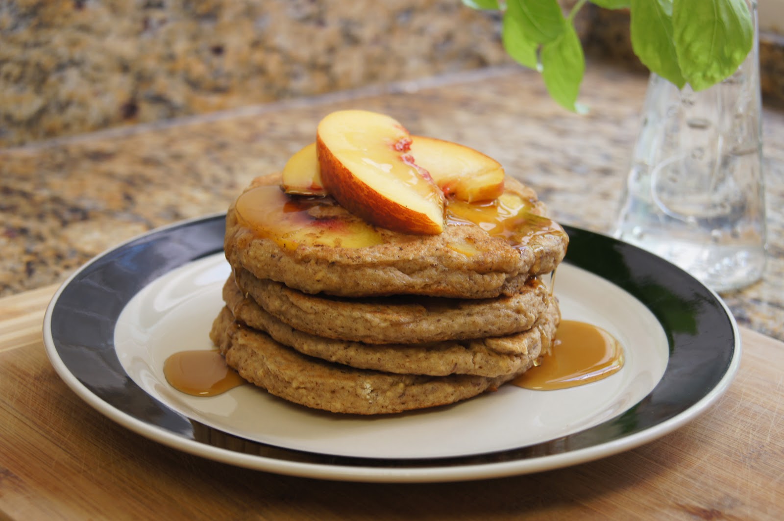 kokonut kitch Peach Oat Pancakes